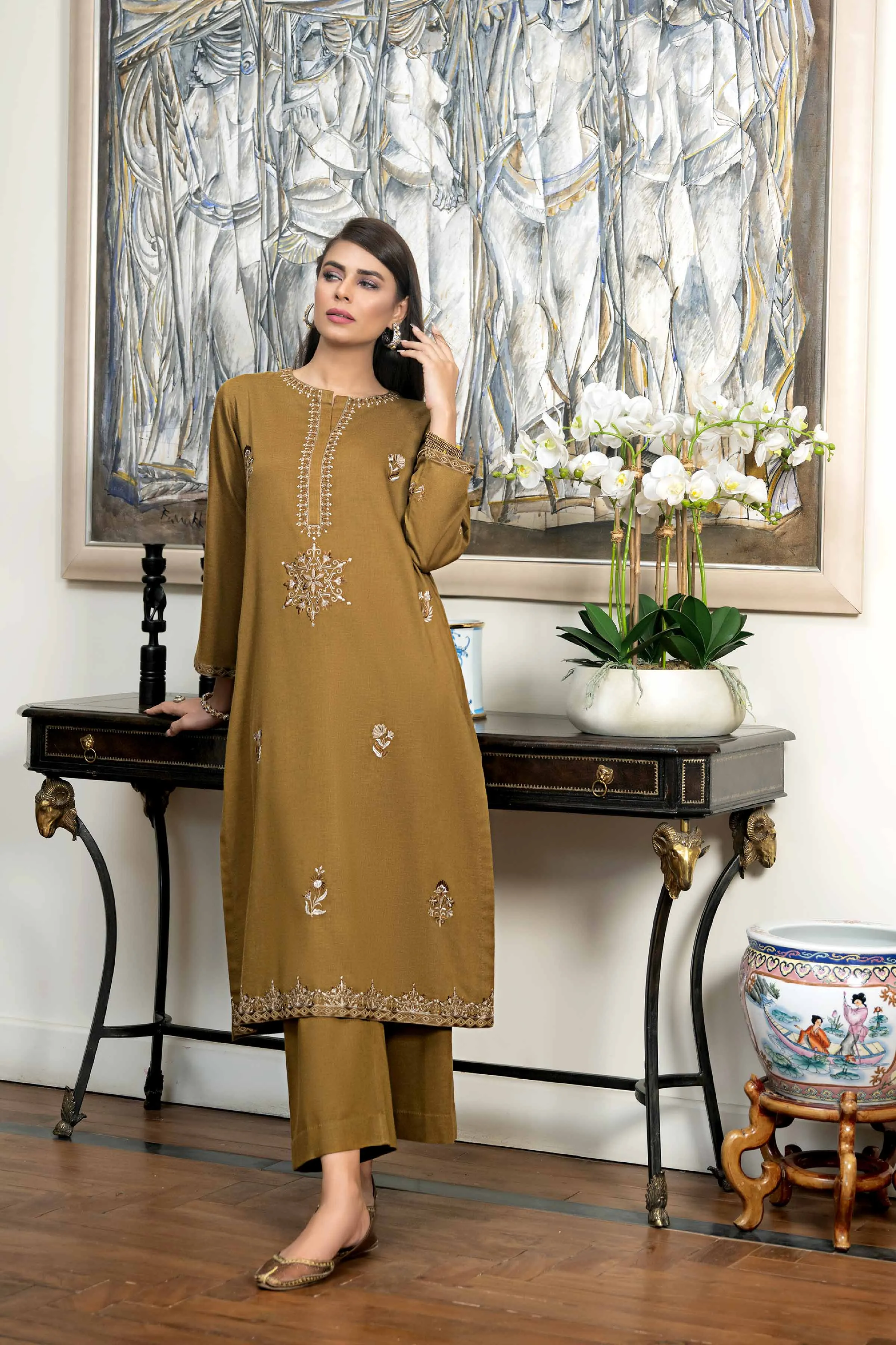 2 Piece - Embroidered Suit - KFW23-47