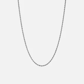 2.4mm Rope Chain Necklace (Sterling Silver)