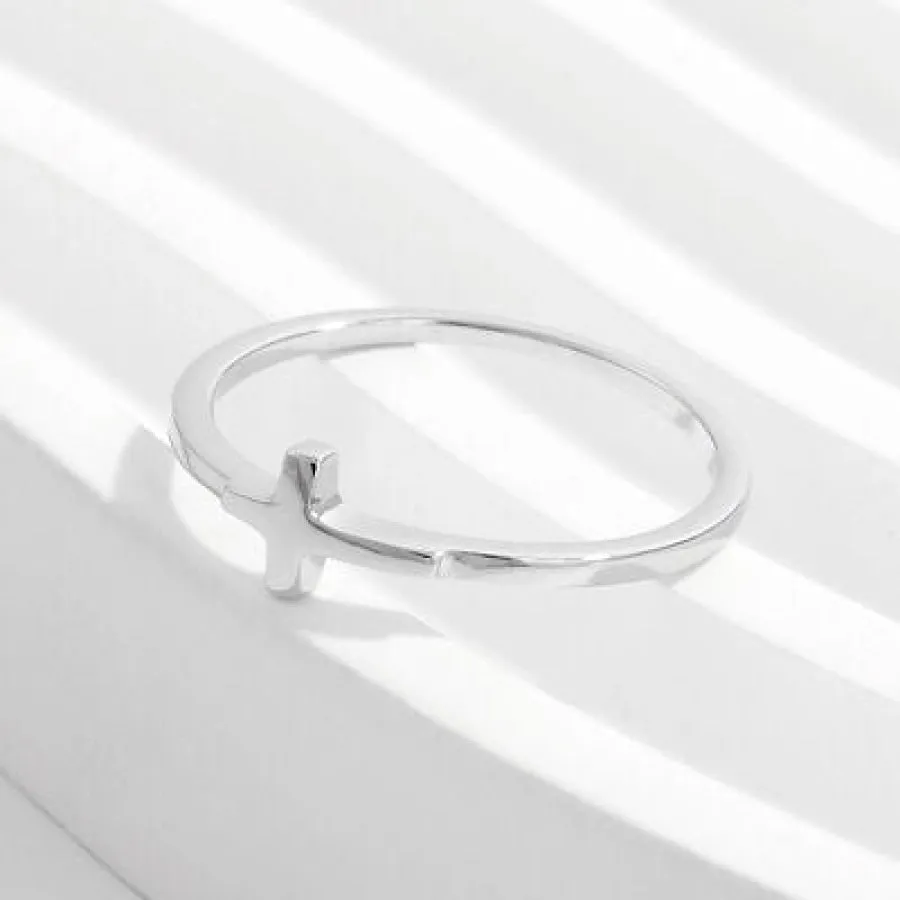 925 Sterling Silver Cross Ring