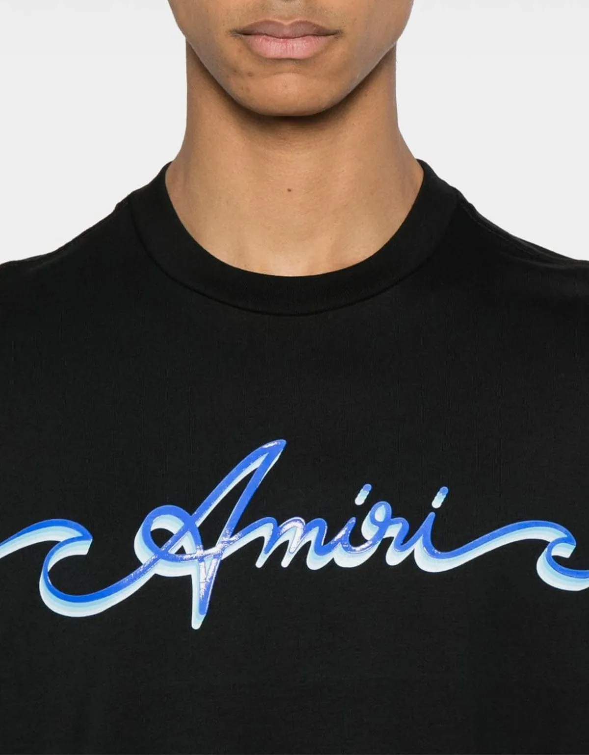 Amiri Black Wave Logo T-Shirt