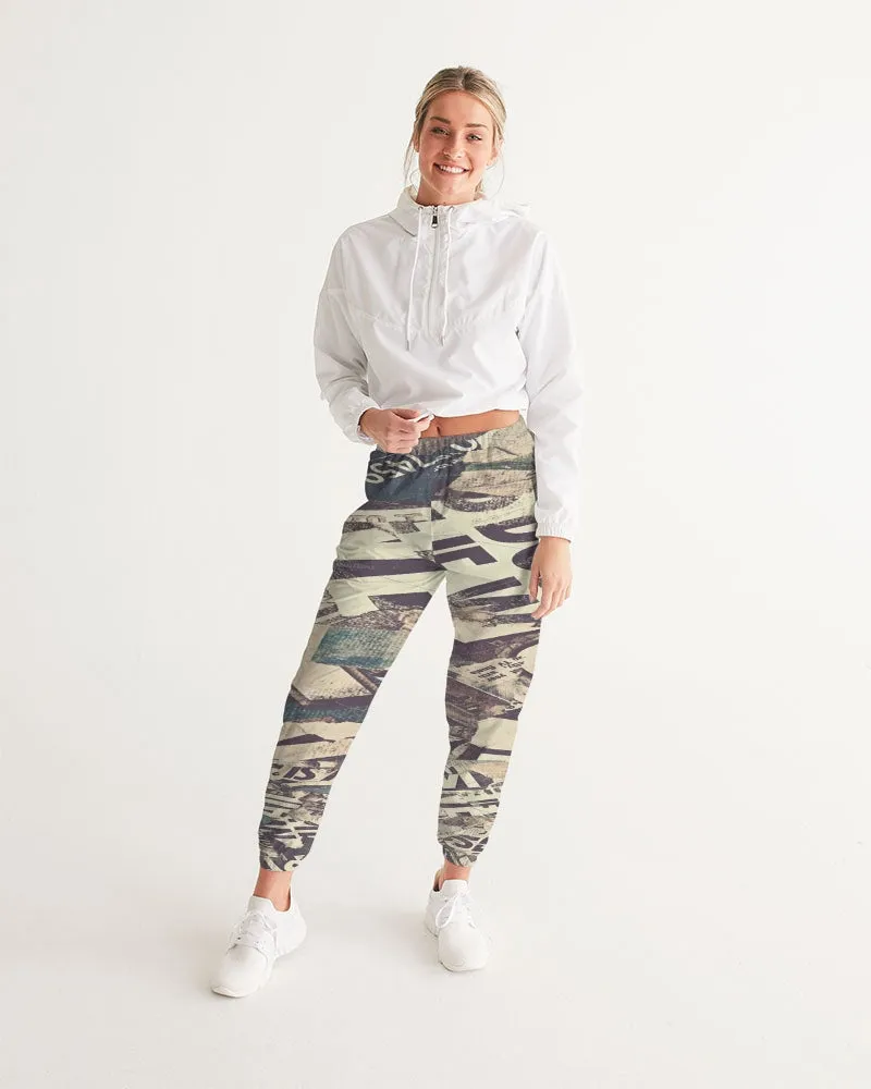 BACKGROUND LETTERS COMPOSITION Women's Track Pants