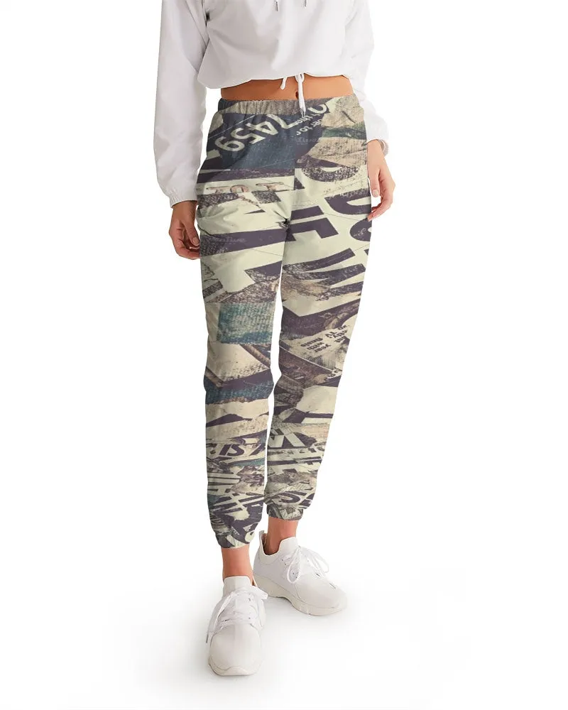 BACKGROUND LETTERS COMPOSITION Women's Track Pants