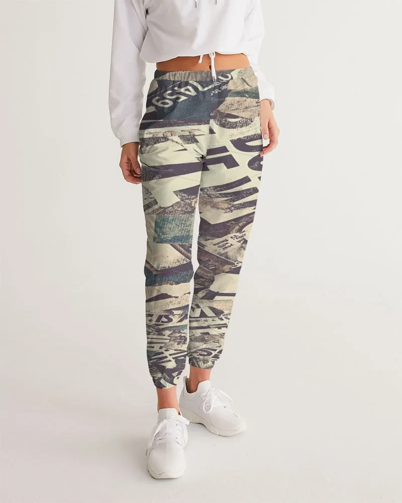 BACKGROUND LETTERS COMPOSITION Women's Track Pants