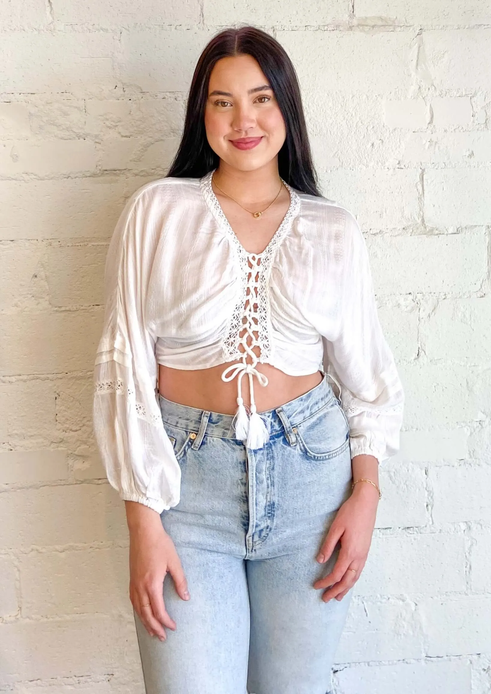 Beach Please Crochet Texture Top