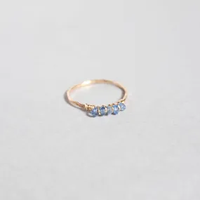 Beaded Gemstone Stacking Ring, Tanzanite