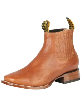 Botines Vaqueros Rodeo Clasicos de Piel Genuina para Hombre 'El General' - ID: 126605