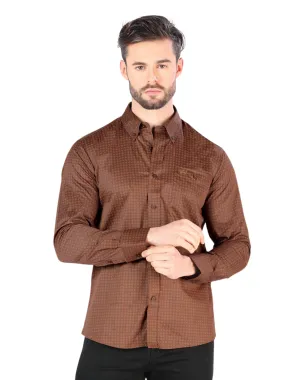 Camisa Casual Manga Larga Estampada para Hombre 'Montero' - ID: 0785