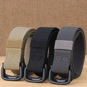 Casual Nylon Double Buckle Elastic Adjustable Belt