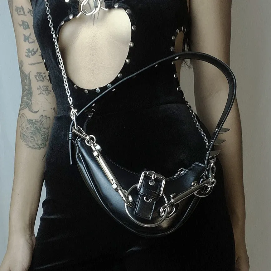 'Claws' Goth Punk Rivet Underarm Bag