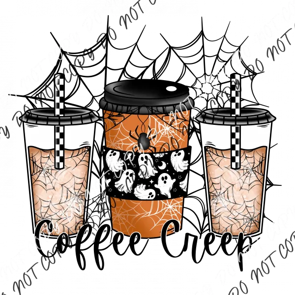 Coffee Creep Cups DTF Transfer