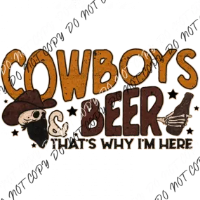 Cowboys and Beer DTF Transfer