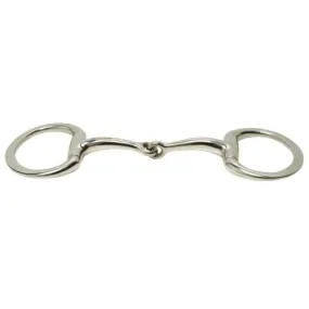 Curved Flat Ring Eggbutt Snaffle - Cob