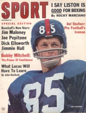 December 1963 Sport Cover (Del Shofner, New York Giants)