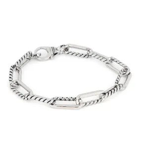 Diamante JM Large Link Bracelet - Rhodium