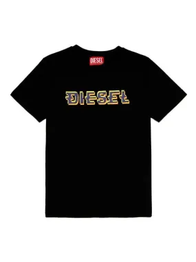 Diesel T-Shirt Overline Logo Black