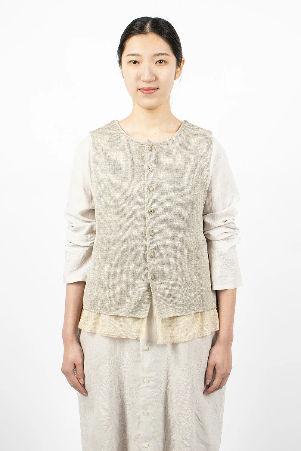 Double Layer Vest Ash Beige