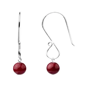 Earring | S Loop | Bordeaux Jade