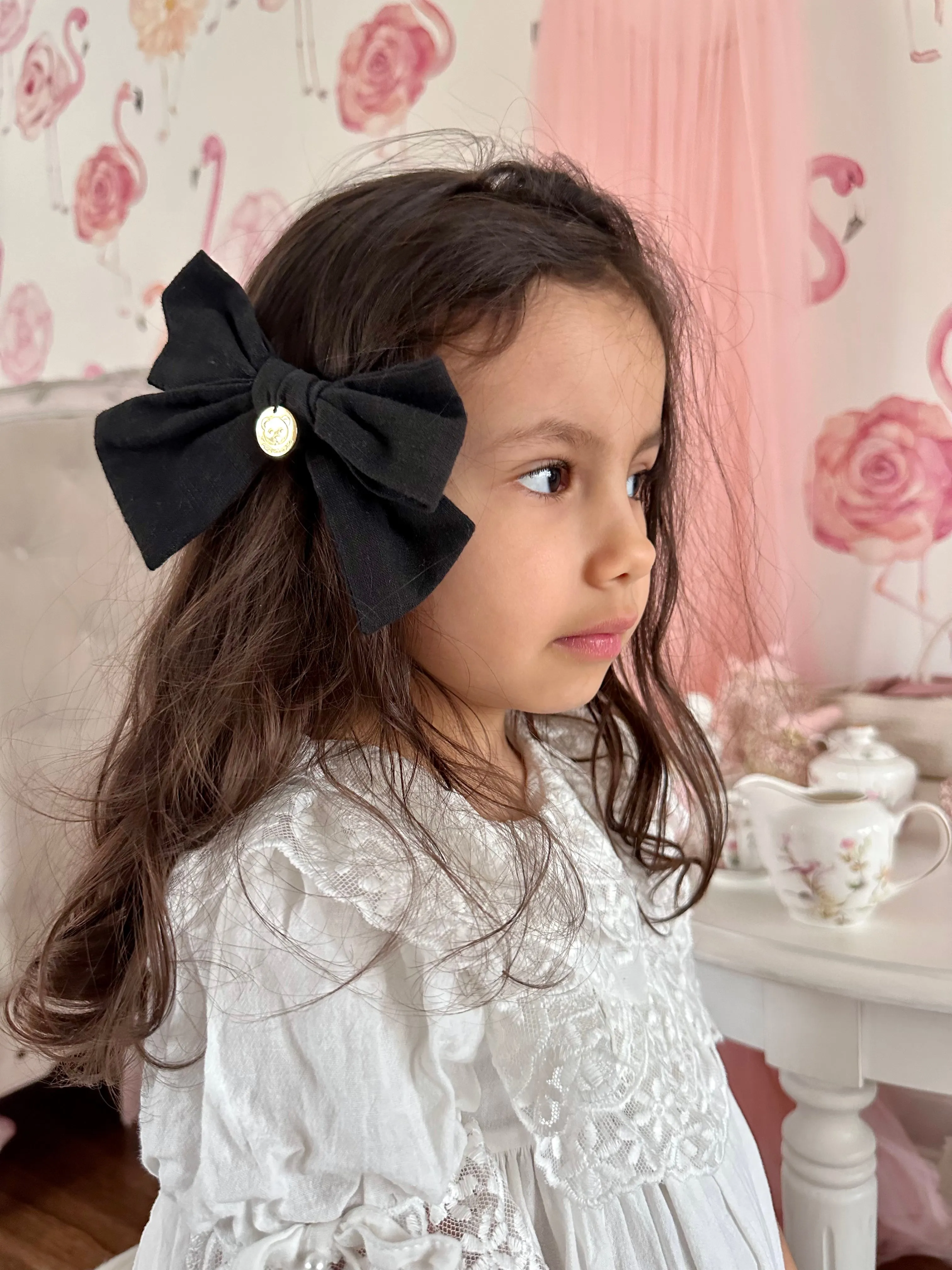 Emma Linen Hair Bow