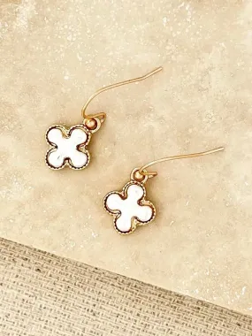 Envy Clover Drop Earrings - Gold & Silver