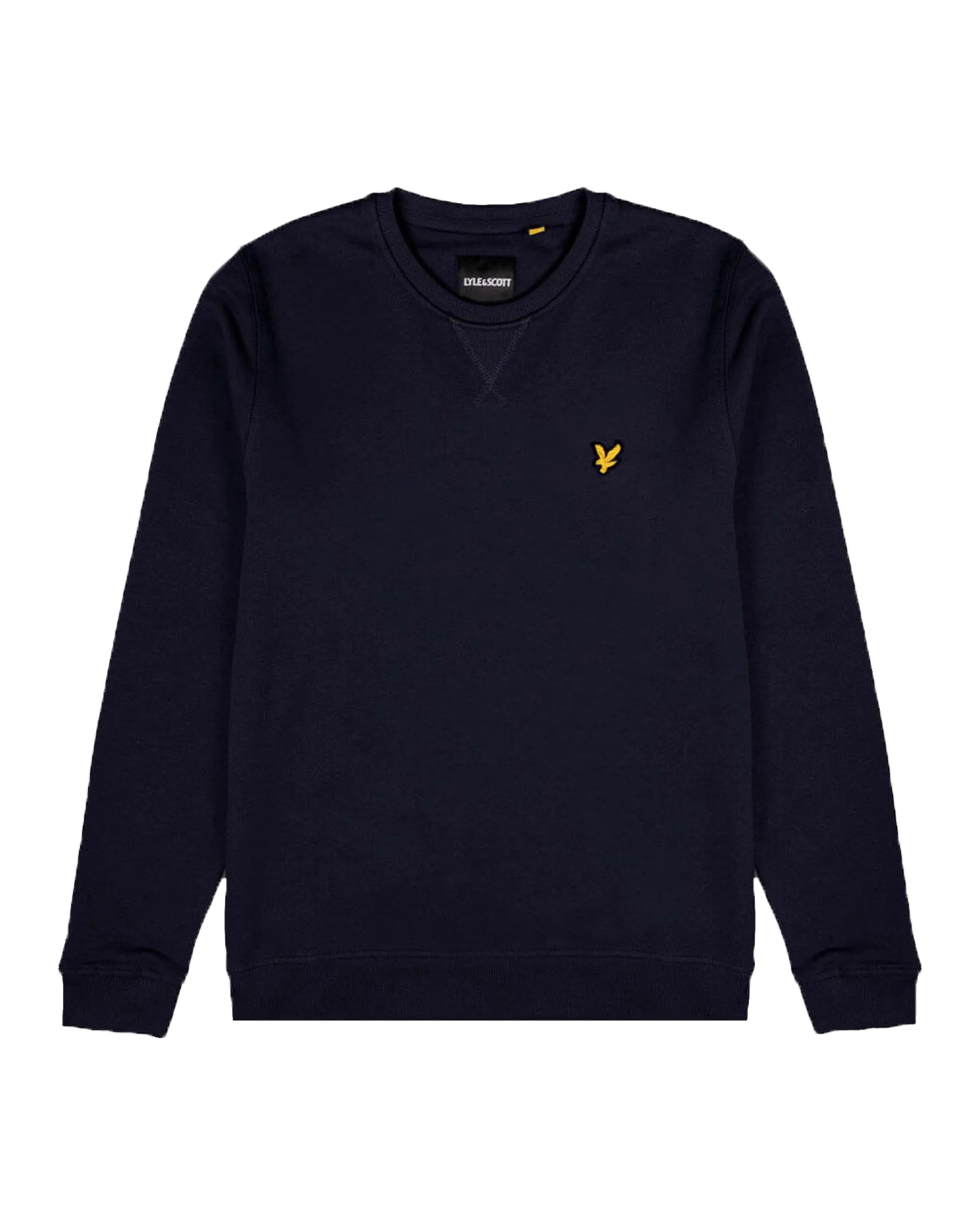 Felpa Uomo Lyle And Scott Crewneck Brushback Sweatshirt Dark Navy