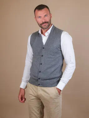 GILET CON BOTTONI grigio