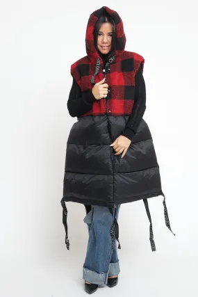 Gilet Imbottito Tedd - Rosso Nero