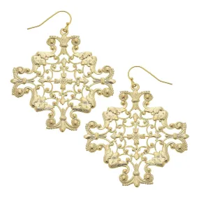 Gold Filigree Earrings