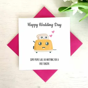 Happy Wedding Day Toaster Card