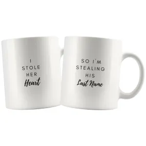 I Stole Her Heart Matching Couple Mugs