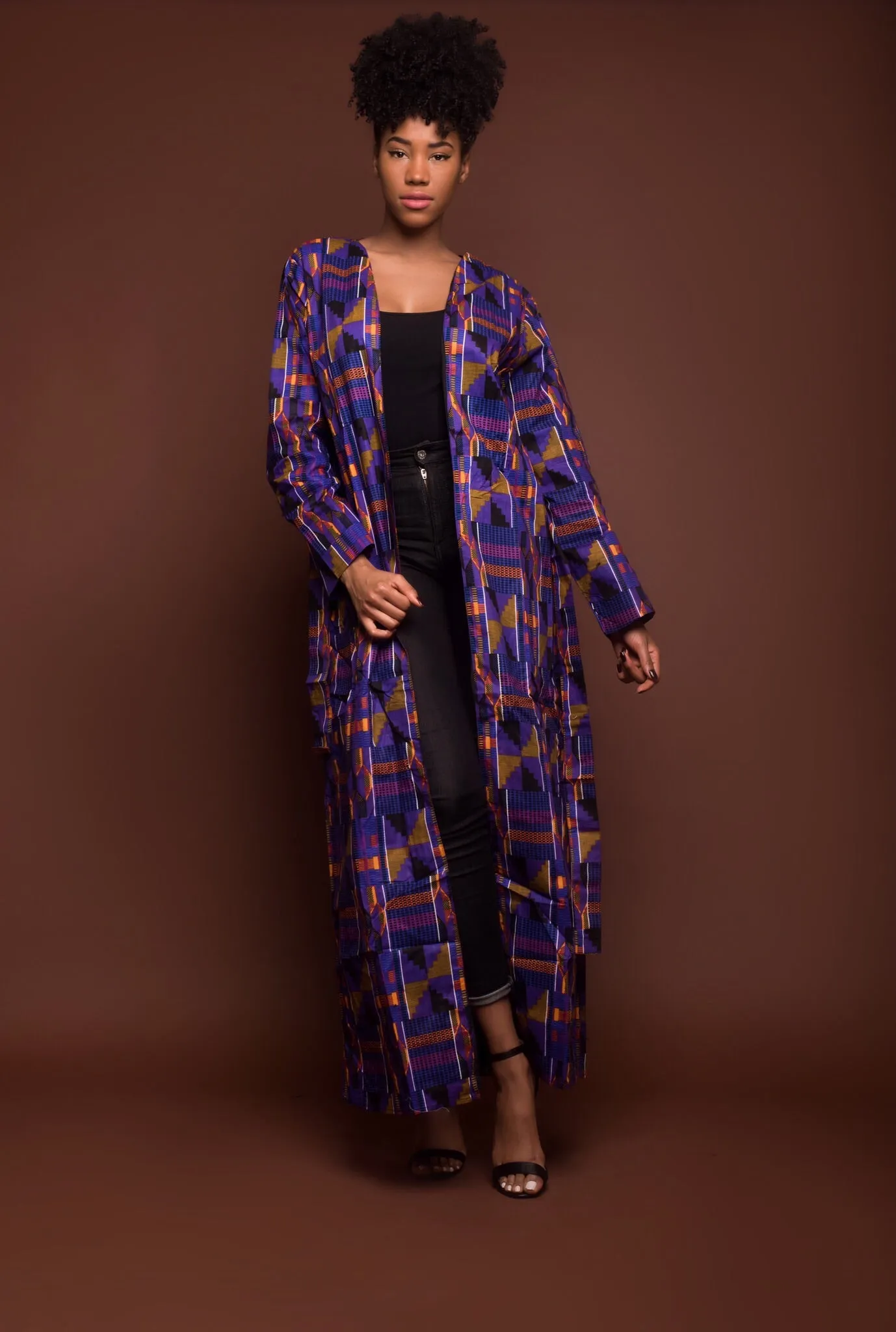 Kente Mauve Cardigan