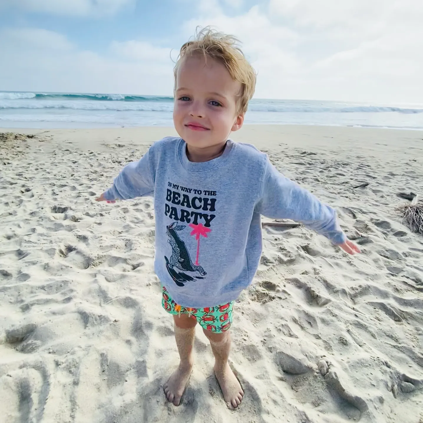 Kids Beach Party Sweatshirt