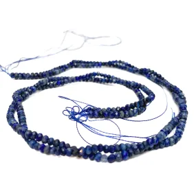 Lapis Lazuli 3mm Faceted Rondelle Bead Strand