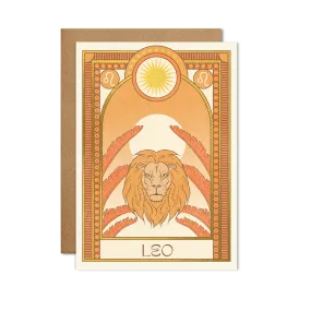 Leo Zodiac Card