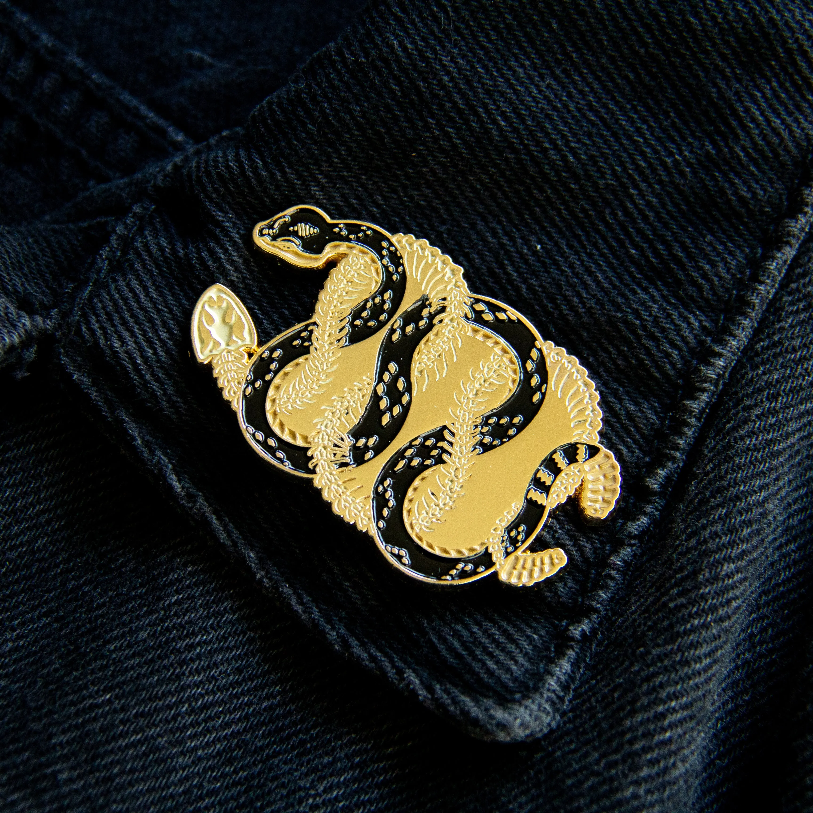 Life & Death Snakes Enamel Pin by Ectogasm