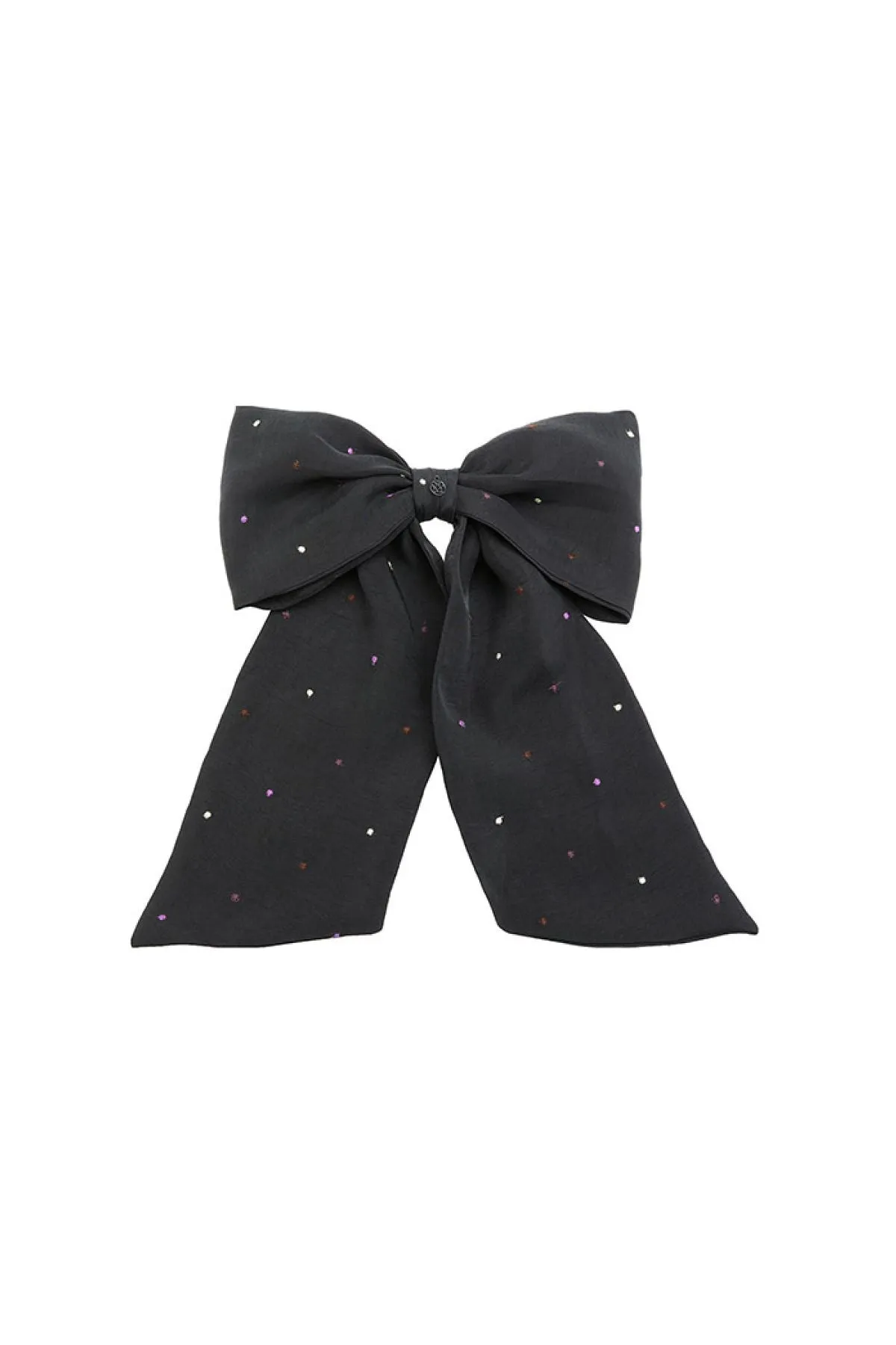 Maison Michel Mini Wicole Bow - Dark Grey