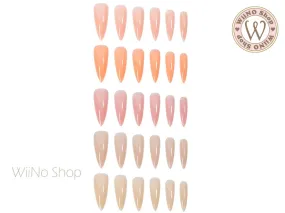 Nude Color Stiletto Long Full Cover Extension Nail Tips