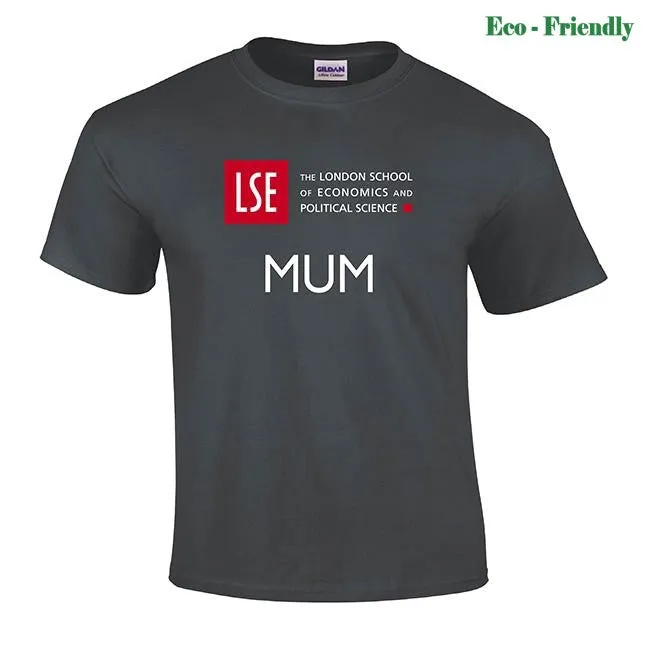 Organic Mum T-Shirt (Charcoal Grey/ White/Red)