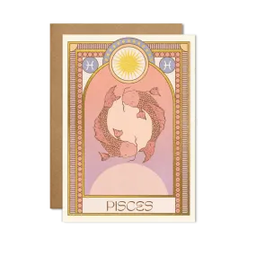 Pisces Zodiac Card