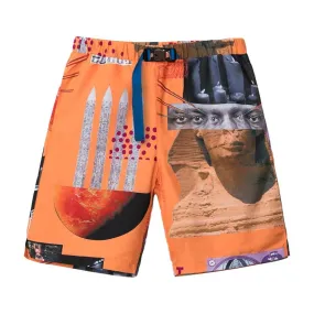 Rokit SATURN RAYON SHORTS -ORANGE