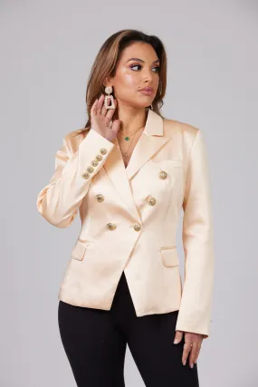 ROSE GOLD SATIN BLAZER