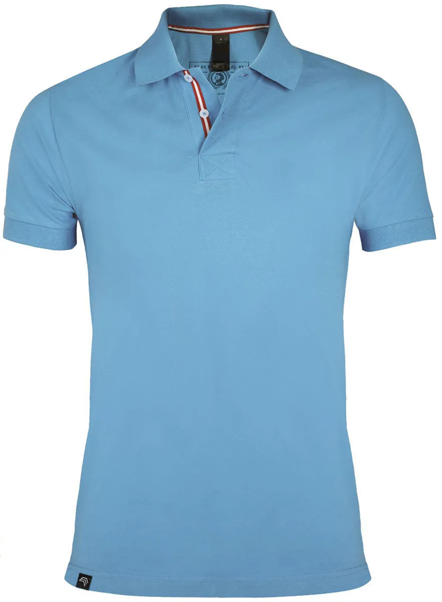 SLS 0576 ― Kontraststreifen Polo Shirt Patriot [S-2XL]