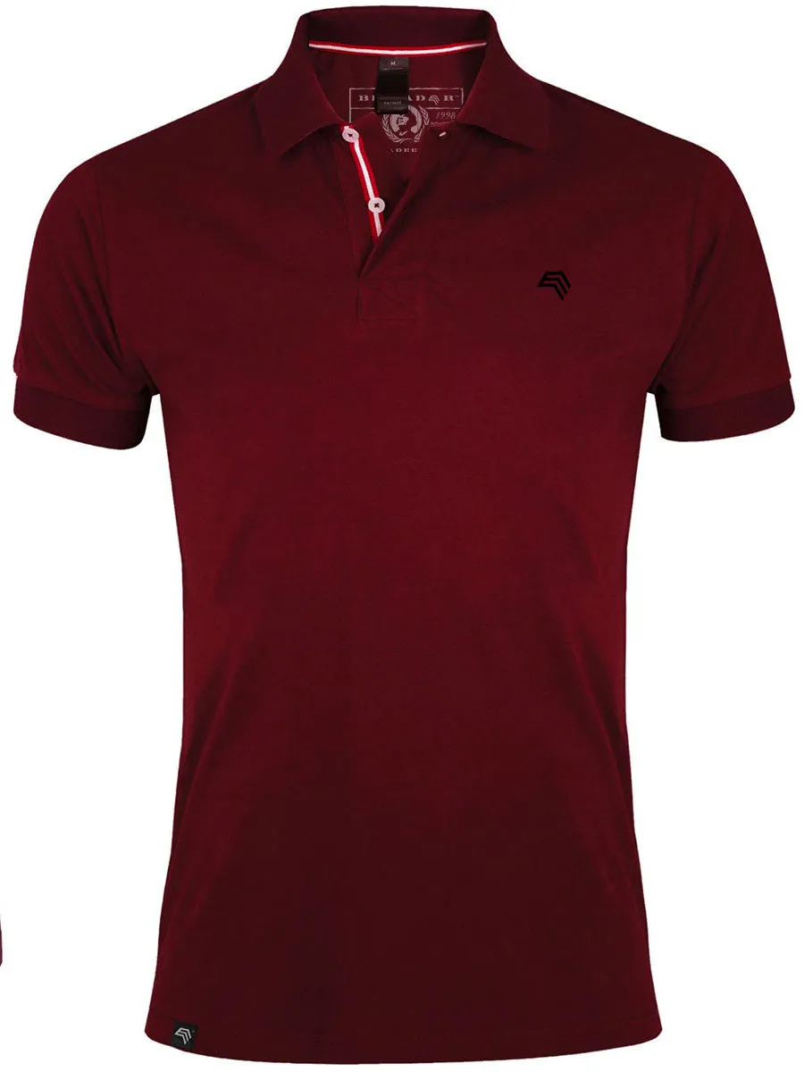 SLS 0576 ― Kontraststreifen Polo Shirt Patriot [S-2XL]