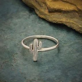 Sterling Silver Cactus Ring