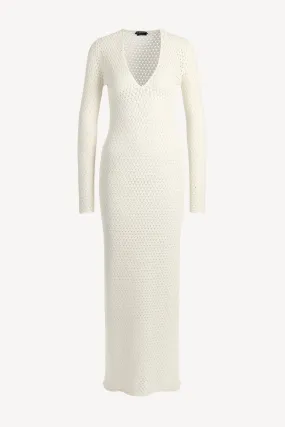 Strickkleid in Off-White