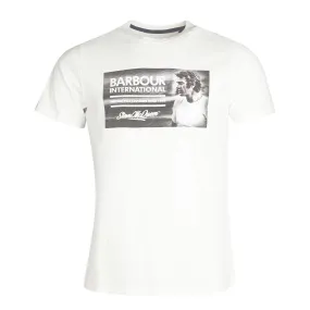 T-shirt Barbour International Steve McQueen Legend Bianco