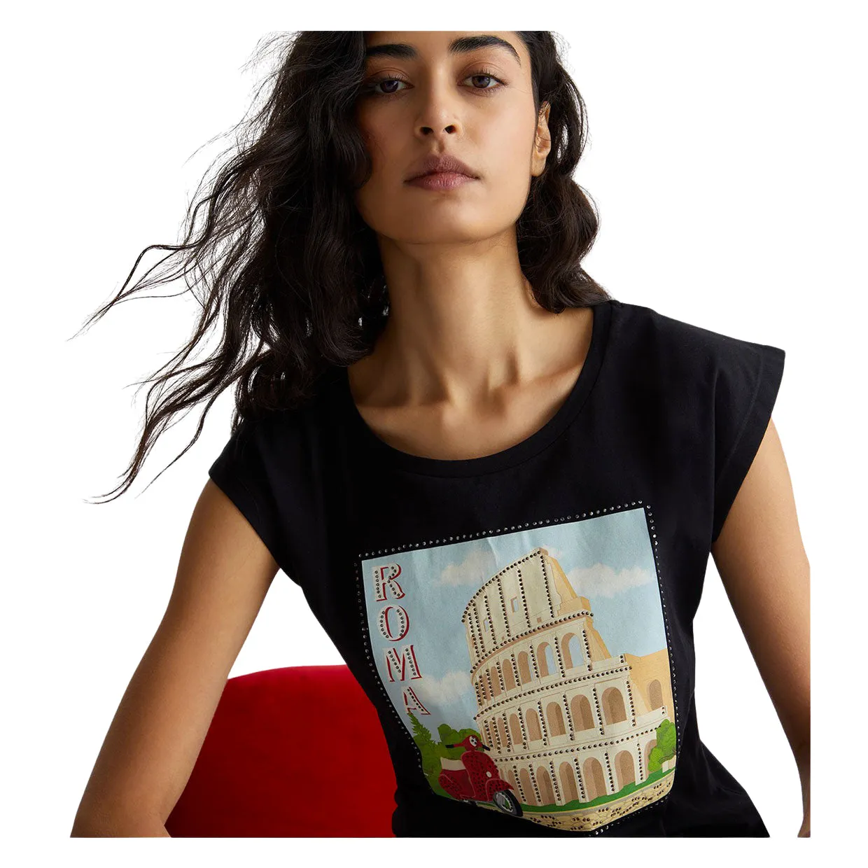 T-shirt Donna Liu-Jo Roma City Nero