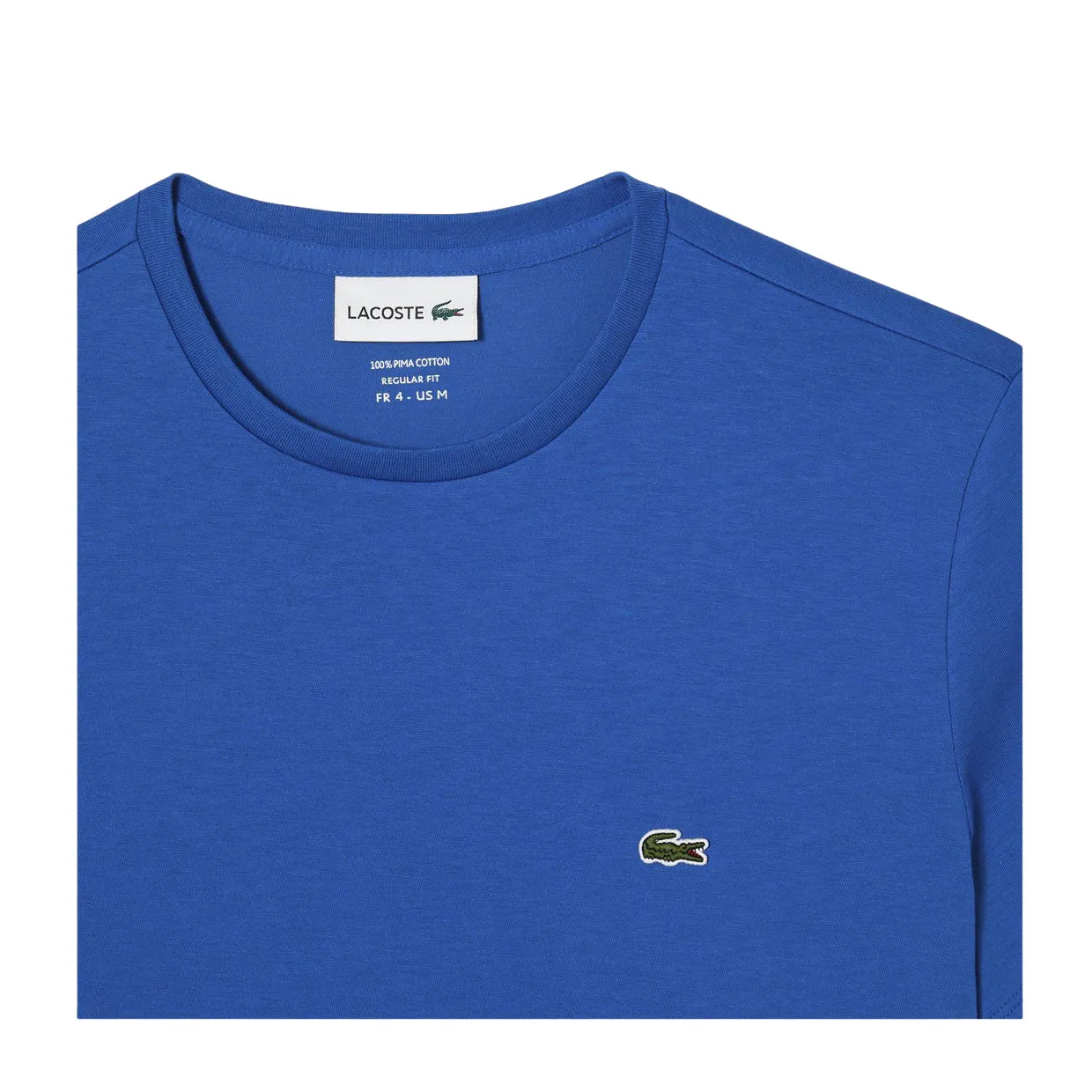 T-shirt Uomo Lacoste Girocollo Cotone Pima Blu (KXB)