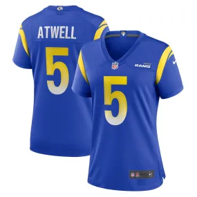 Women's Nike Tutu Atwell Royal Los Angeles Rams Home Game Jersey