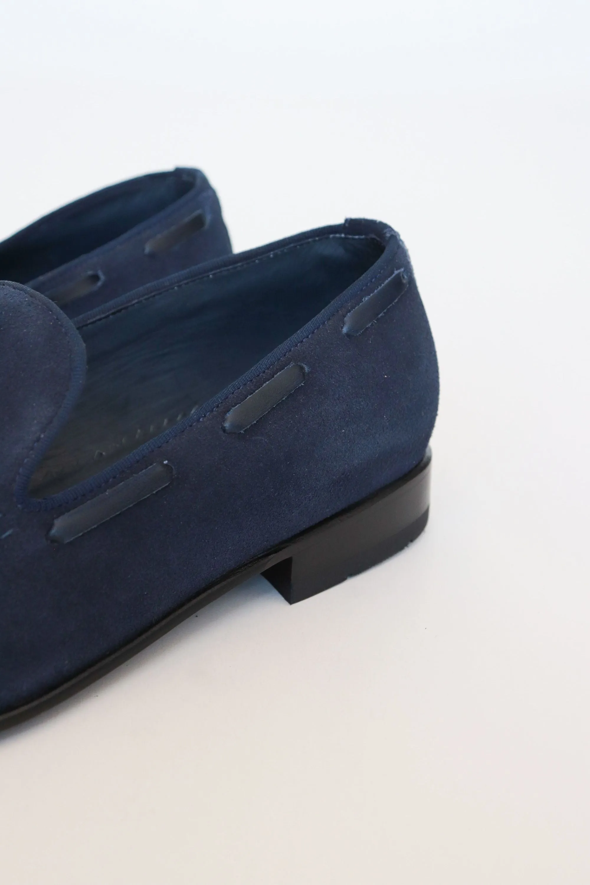 ZAPATO LOAFERS CARLOS DE CUERO CARNAZA AZUL PARA HOMBRE / REF: LUZ 2134